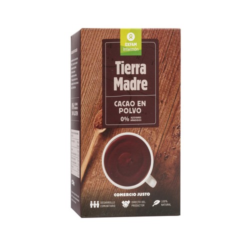 Cacao en polvo INTERMÓN OXFAM TIERRA MADRE 250 g.