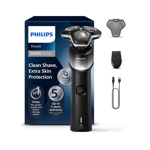 Afeitadora PHILIPS XP502/03, tipo rotativa, uso en seco y humedo, Autonomía 60 min, modo sensible