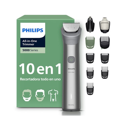 Afeitadora multifunción PHILIPS MG5921/15, autonomía 120 min, uso en seco y humedo. .