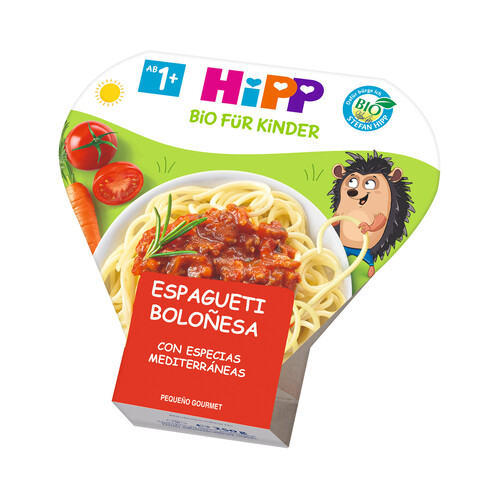 Alcampo HIPP Bio Espaguetis a la Boloñesa con especias mediterráneas a partir de 1 año 250 g