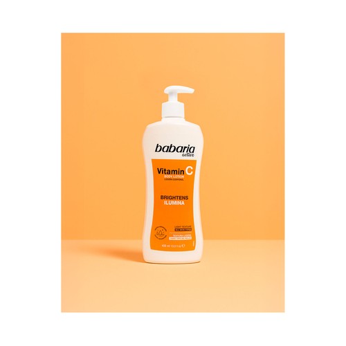 BABARIA Leche corporal (Body milk) con vitamina C, para todo tipo de pieles 500 ml.