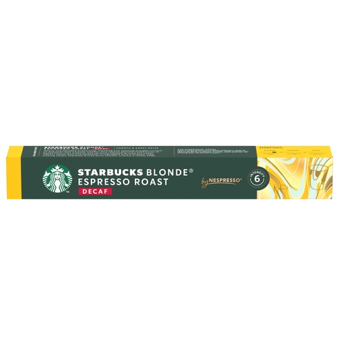 STARBUCKS Café en cápsulas blonde descafeinado nespresso 10 uds 55 g.