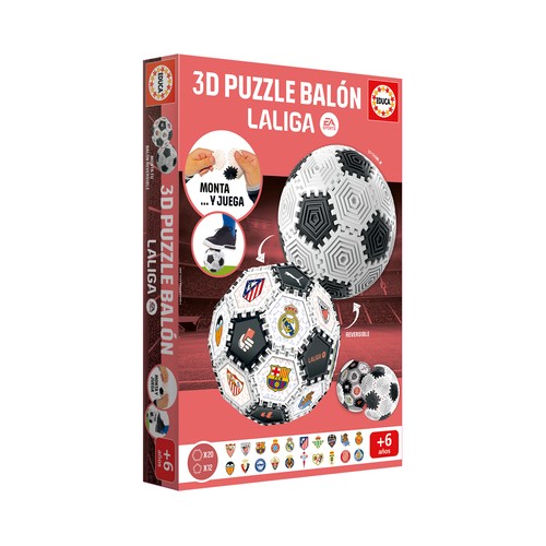EDUCA Puzzle 3D Balón La Liga, Monta y Juega, Reversible +6 Años