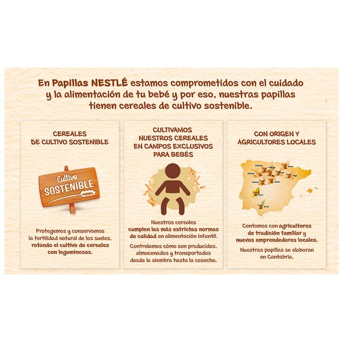 NESTLÉ Papilla de 8 cereales con cacao, sin azúcares añadidos, a partir de 12 meses 475 g.