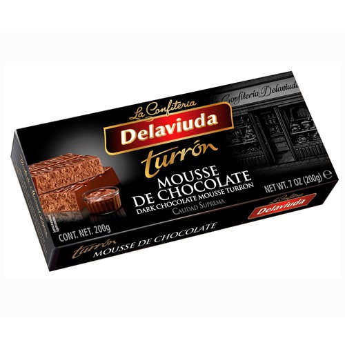 DELAVIUDA Turrón praliné de mousse de chocolate 200 g.