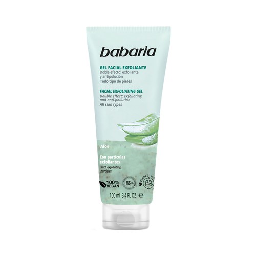 BABARIA Gel exfoliante con aloe vera para todo tipo de pieles 100 ml.