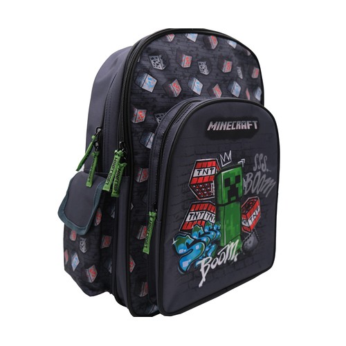 Mochila 43cm de 2 compartimentos MINECRAFT.