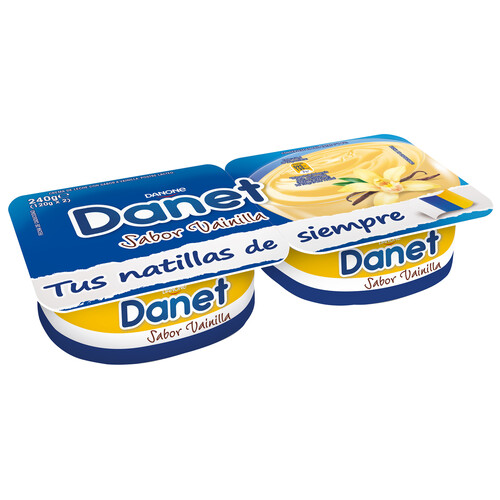 DANET Natillas con sabor a vainilla DANET de Danone 2 x 120 g.