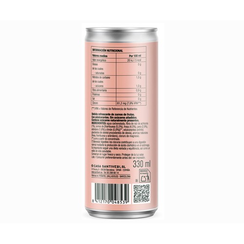 SANT Refresco de frutos rojos lata 330 ml.
