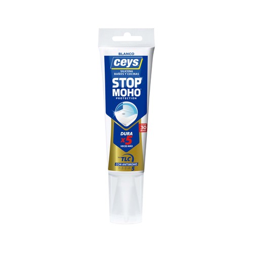 Silicona antimoho blanco, CEYS Stop Moho, 125ml.