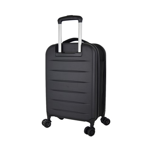 Maleta de cabina rígida tipo trolley extensible,  35x51x9 cm, color negro AIRPORT ALCAMPO.