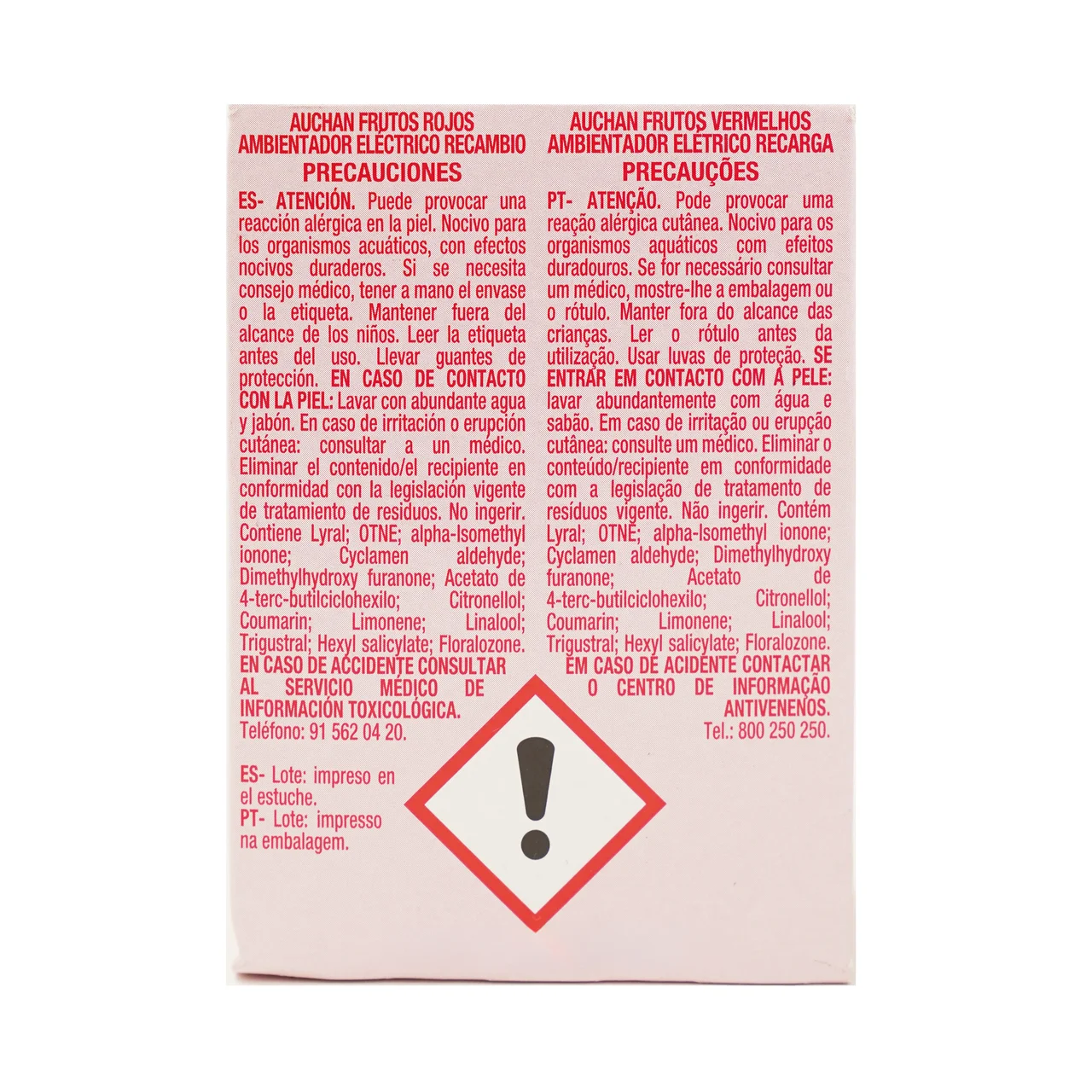 PRODUCTO ALCAMPO Ambientador eléctrico recambio frutos rojos 25 ml.