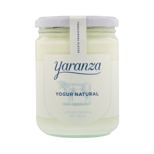 Yogur natural elaborado con leche fresca de vaca YARANZA 420 g.