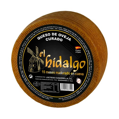 EL HIDALGO Queso oveja curado 15 meses en cueva, cuña.