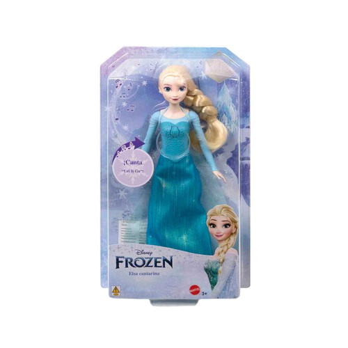 DISNEY Frozen Elsa musical Muñeca que canta al presionar un botón, juguete +3 años (MATTEL HMG34)