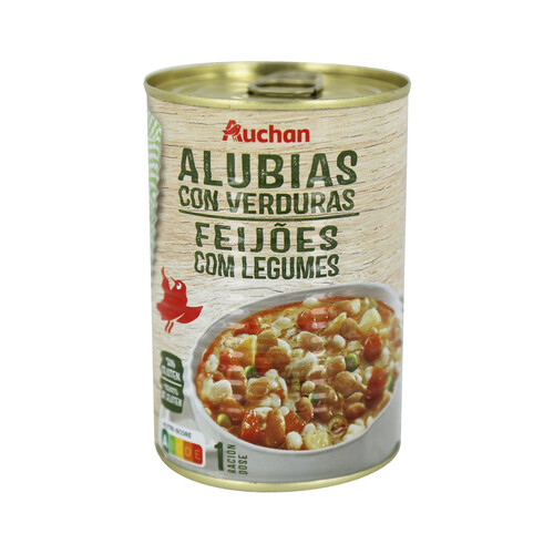 PRODUCTO ALCAMPO Alubias con verduras PRODUCTO ALCAMPO, 430 g.