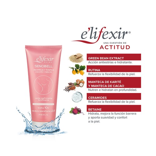 E"LIFEXIR Leche reafirmante y tonificante de escote y senos E"LIFEXIR Senobell 200 ml.