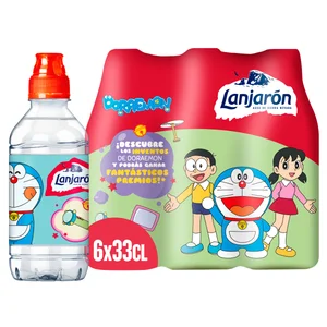 LANJARÓN Agua mineral sport infantil pack de 6 uds. x 33 cl.