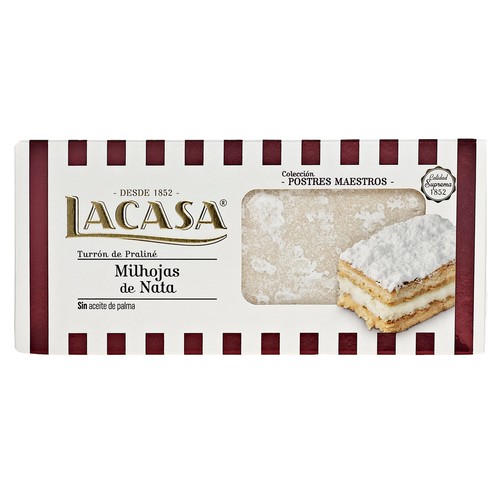 LACASA Turrón de milhojas de nata 200 g.