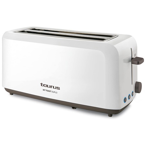 Tostador TAURUS MyToast Duplo, 1450W, 2 ranuras largas, recogemigas, recogecable.