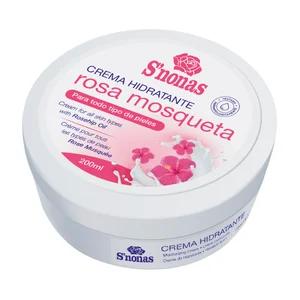 S´NONAS Crema hidratante con rosa Mosqueta para todo tipo de pieles S´NONAS 200 ml.
