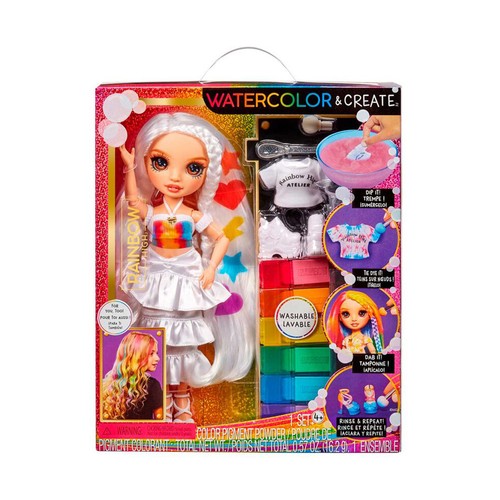 Muñeca Rainbow High Watercolor & Create Fashion, ojos marrones.