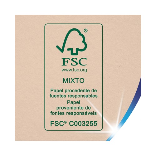 COLHOGAR Papel higiénico Pure Natural con fibras naturales 12 rollos