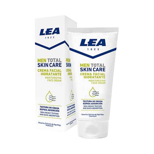 LEA Crema facial hidratante de textura no grasa y rápida absorción LEA Men total 75 ml.