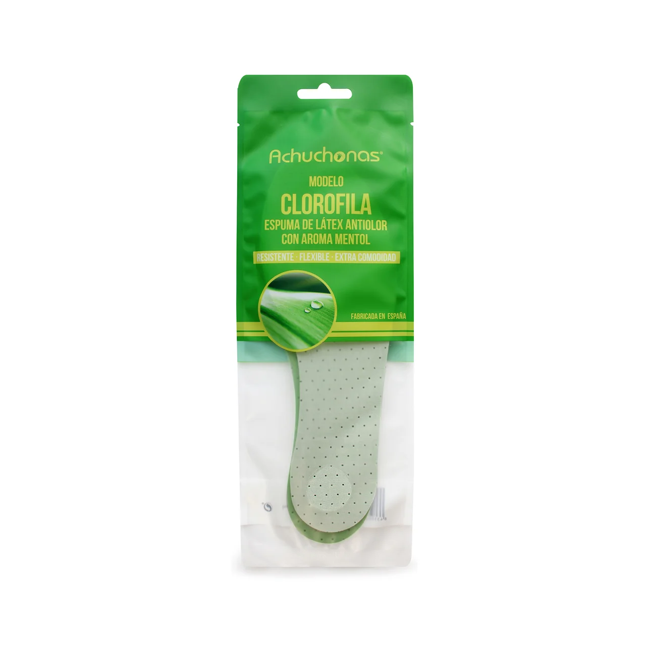 Plantillas antiolor clorofila, aroma mentol, extra comodidad, talla 41/42.