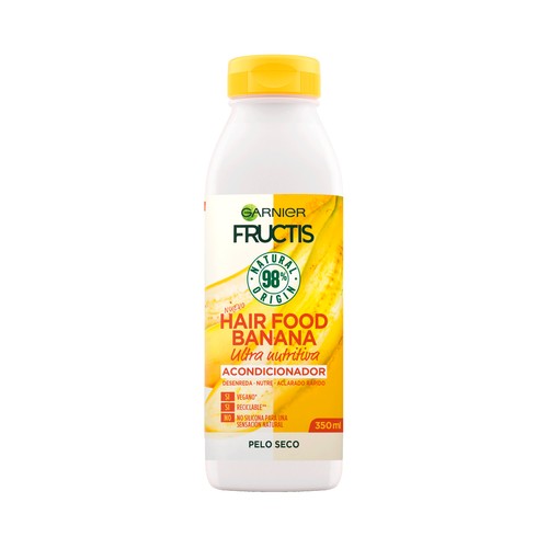 FRUCTIS Hair food de Garnier Acondicionador ultra nutritivo con banana, para cabellos seco 350 ml.