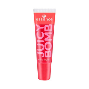 Imagen de ESSENCE Juicy bomb  tono 104 Poppin´ pomegranate Brillo de labios con acabado brillante y fragancia afrutada.