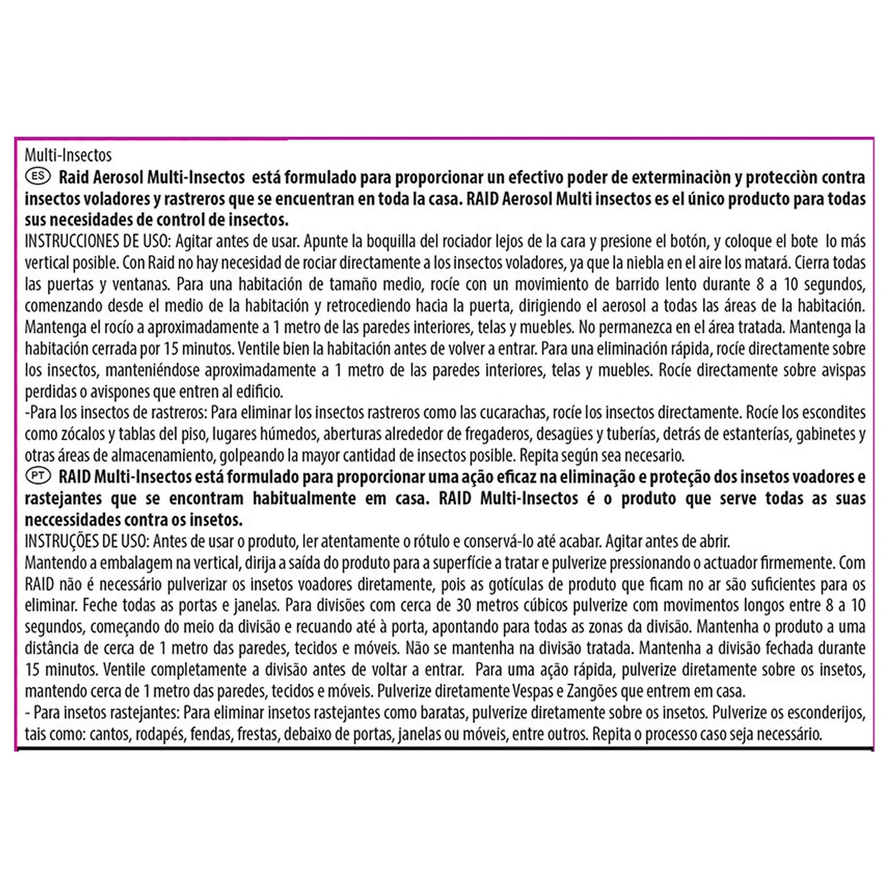 Insecticida especial hormigas, arañas, mosquitos, cucarachas, chinches, etc 400 ml.