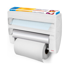 Imagen de Dispensador para hasta 3 rollos de cocina, 39x10x25 centímetros METALTEX.