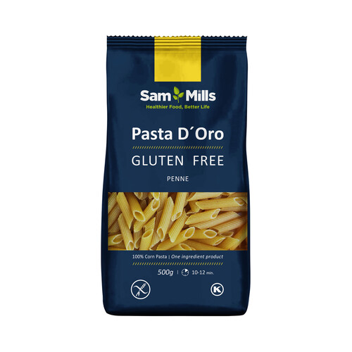 SAM MILLS Pasta Penne rigate, pasta sin gluten 500 g.