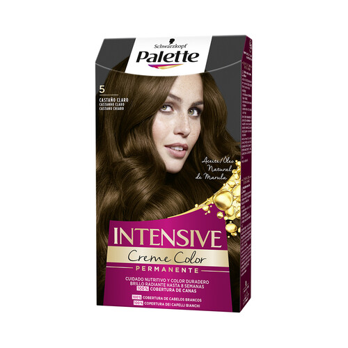 PALETTE Tinte de pelo permanente tono 005 castaño claro PALETTE Intensive creme color.