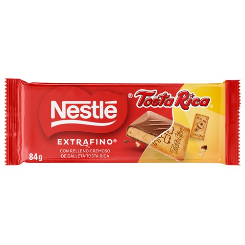 NESTLE Extrafino Chocolate con leche relleno relleno de Tosta Rica 84 g.