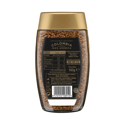 FORTALEZA Café soluble Colombia 100 % Arábica 100 g.