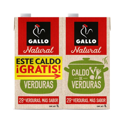 GALLO Caldo de verduras 1 l + 1 l.