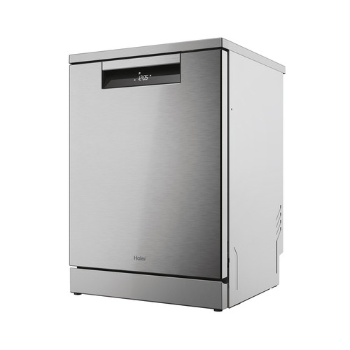 Lavavajillas HAIER XF 5C4M1, Inox, 15 servicios, clasificación energética C, H: 85cm, A: 59,7cm, F: 59,8cm.