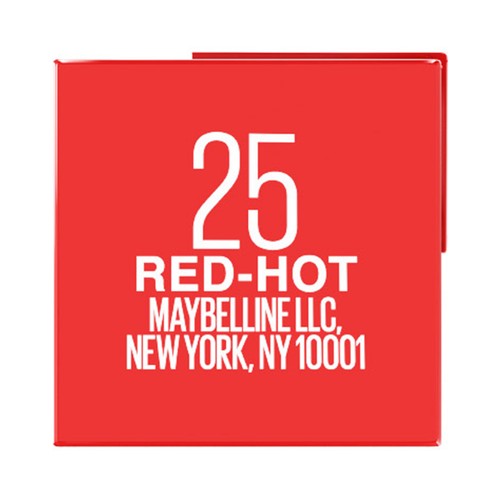 MAYBELLINE  Superstay vinyl ink  tono 025 Red-hot Lápiz de labios en tinta líquida con acabado efecto vinilo.