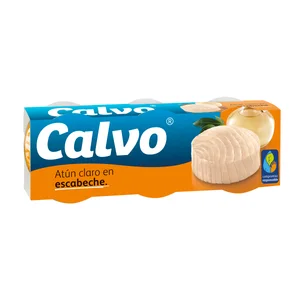 CALVO Atún claro en escabeche lata pack de 3 uds. 52 g.