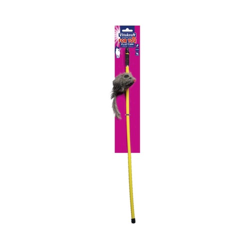 VITAKRAFT Barra de plástico con ratón de juguete para gatos VITAKRAFT 1 ud.