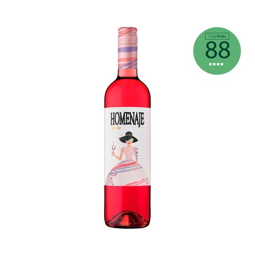 Vino rosado con denominación de origen Navarra HOMENAJE botella de 75 cl.