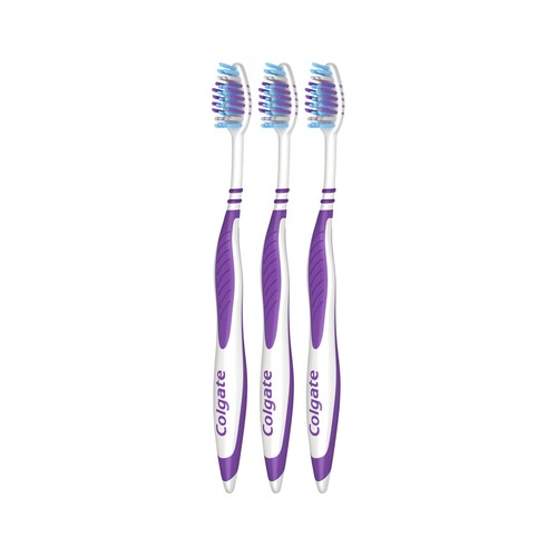 COLGATE Zigzag Cepillo de dientes medio, para una limpieza profunda 3 uds.