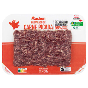 Imagen de ALCAMPO CULTIVAMOS LO BUENO Preparado de carne picada de vacuno Villa del Monte  400 g.