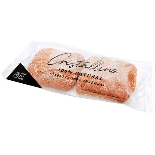 EUROPASTRY Pan de cristal ciabatta integral 2 uds. 190 g.