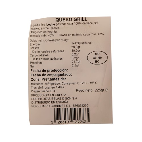 BELAS Queso grilled 225g