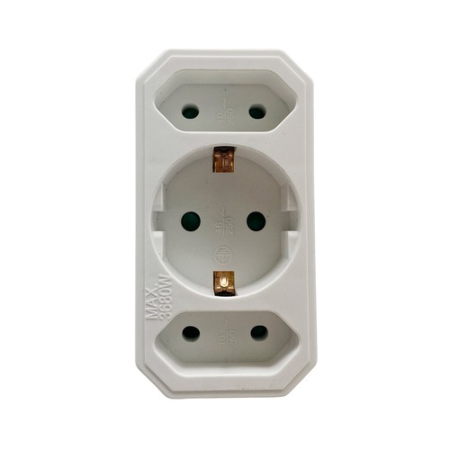 Adaptador frontal, 1x16amp, 2x10amp, ALCAMPO.