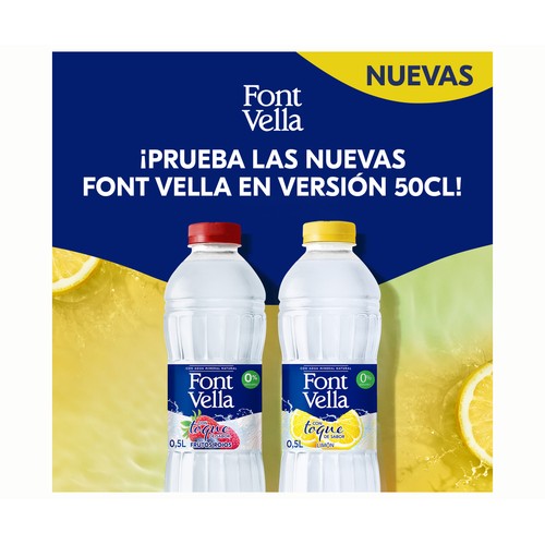 FONT VELLA Agua mineral toque limón 0,5 l.