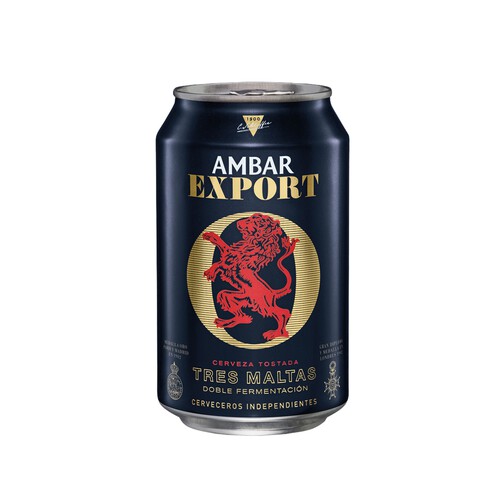 AMBAR EXPORT  Cerveza tostada lata de 33 cl.